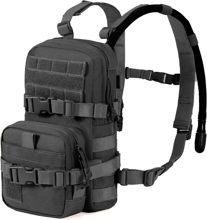 CLTAC Tactical Small MOLLE Hydration Pack Outdoor Water Bladder Carrier Pack for Vest Backpack - Image 3
